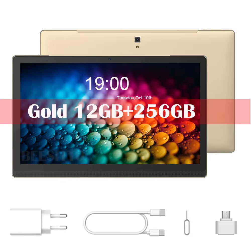 Global Version 14.1 Inch Tablet PC 1920X1080 IPS Big Screen 5+13MP 12+256GB Deca-Core Планшет 2 in 1 Tablets Android 12 Laptops