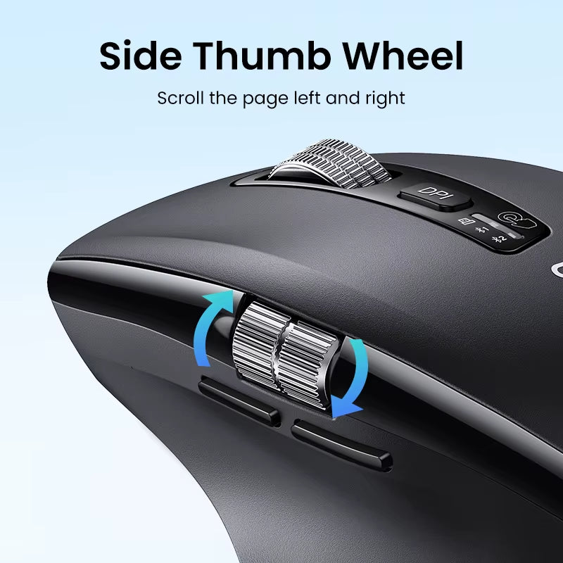 Hyper-Fast Scroll Wireless Mouse Bluetooth 5.4 2.4G Ergonomic 5000DPI for Macbook Tablet Laptops Computer PC Mice