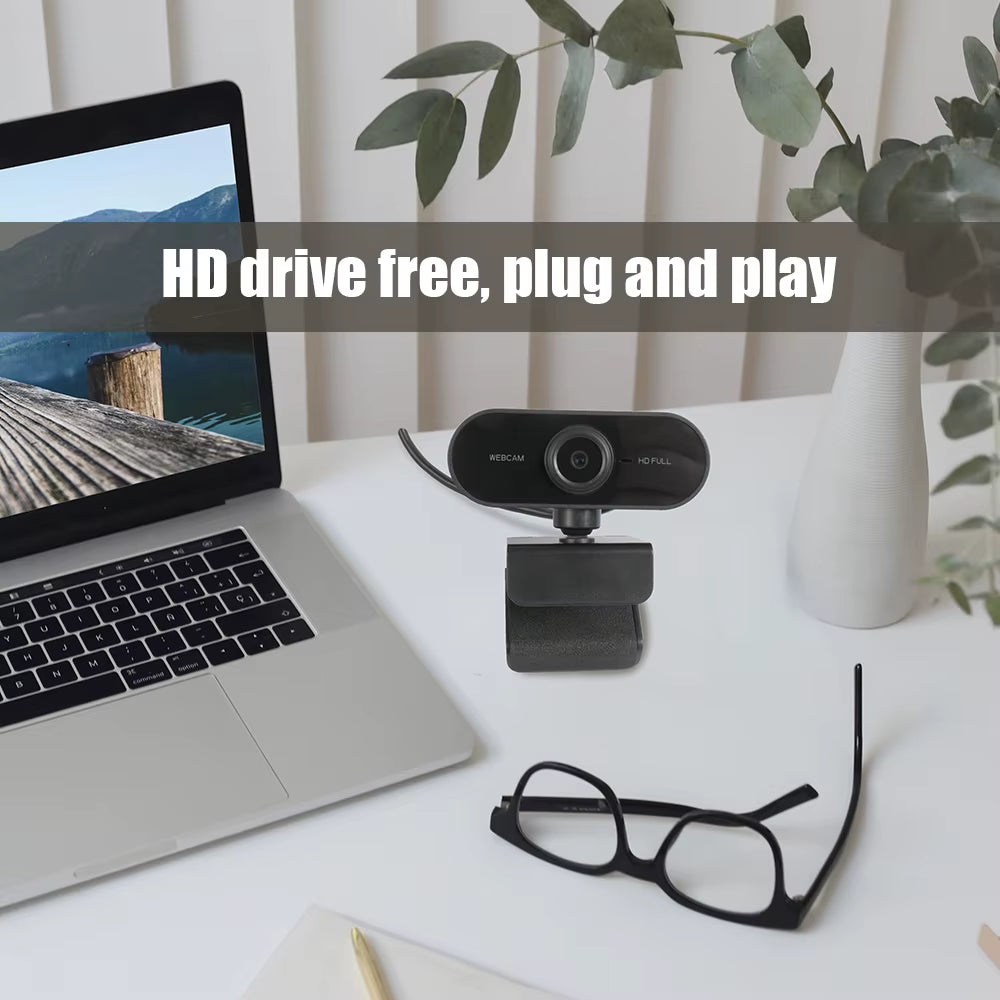 Full HD 1080P Webcam USB with Mic Mini Computer Camera,Flexible Rotatable , for Laptops, Desktop Webcam Camera Online Education