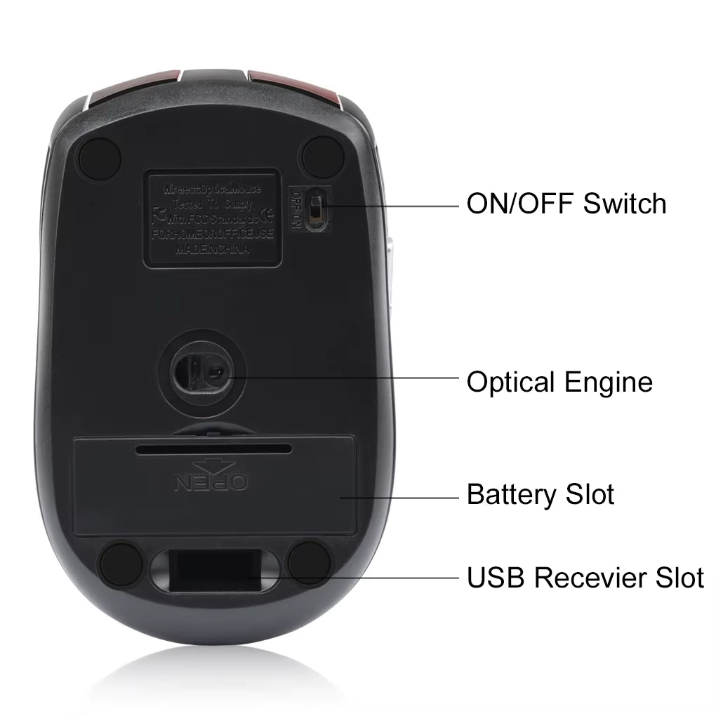 2.4G Wireless Mouse Bluetooth Mouse Ergonomic 800/1200/1600DPI 6 Mute Buttons Mouse for Macbook Tablet Laptops Computer PC