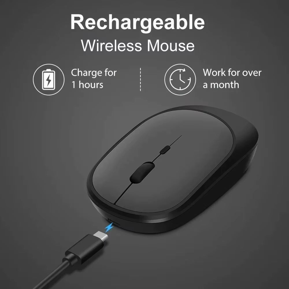 2.4Gh Wireless Gaming Mouse Dual Modes Bluetooth Ultra-Low Power Consumption,Compatible with PC Mac Computers Laptops Mute