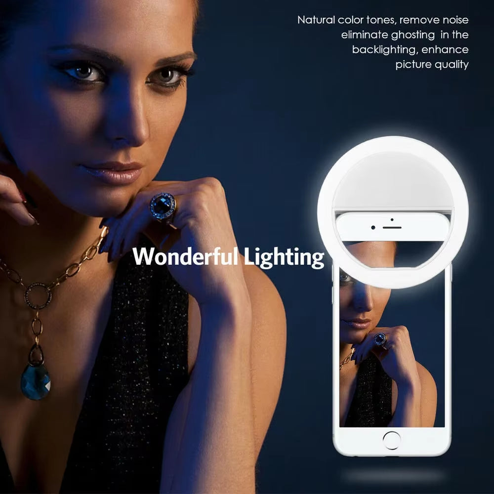 Selfie Light Rechargeable Flash Fill Light with 3 Light Modes,Portable Light for Phone Laptop Meeting Photography Live Stream