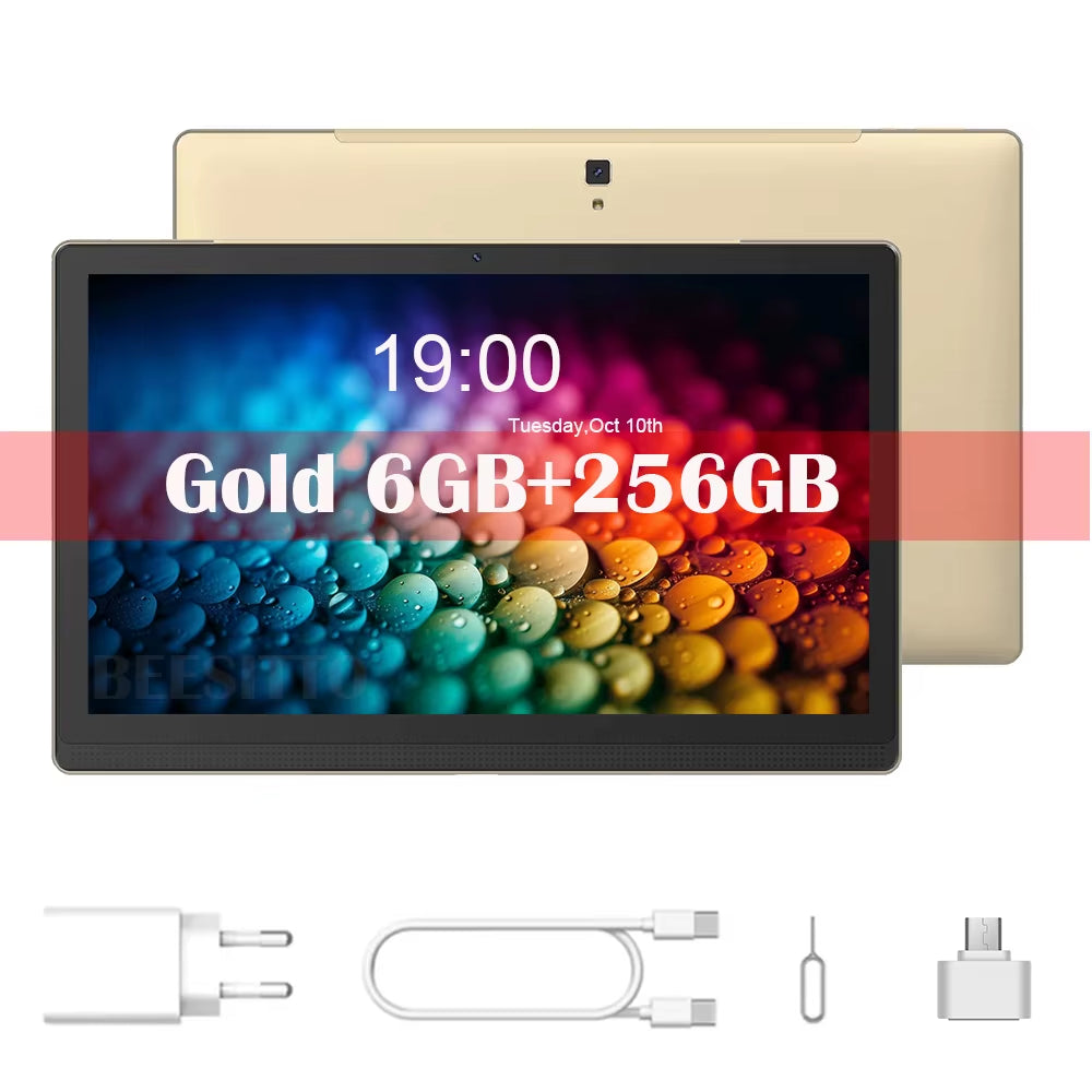 Global Version 14.1 Inch Tablet PC 1920X1080 IPS Big Screen 5+13MP 12+256GB Deca-Core Планшет 2 in 1 Tablets Android 12 Laptops