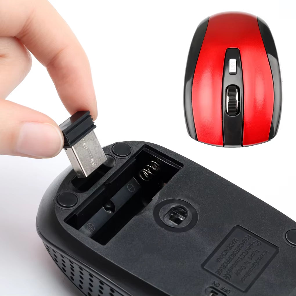 2.4G Wireless Mouse Bluetooth Mouse Ergonomic 800/1200/1600DPI 6 Mute Buttons Mouse for Macbook Tablet Laptops Computer PC