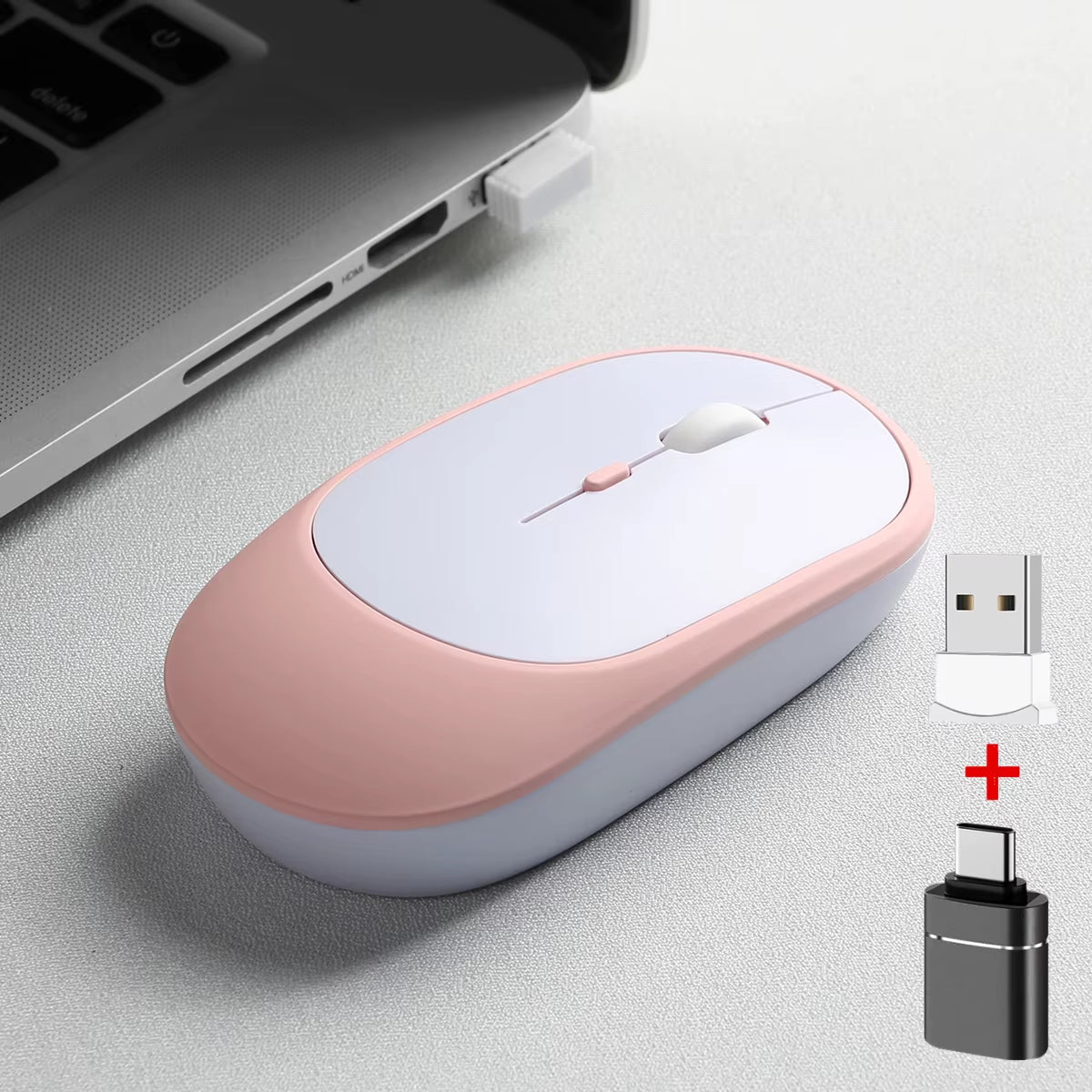 2.4Gh Wireless Gaming Mouse Dual Modes Bluetooth Ultra-Low Power Consumption,Compatible with PC Mac Computers Laptops Mute