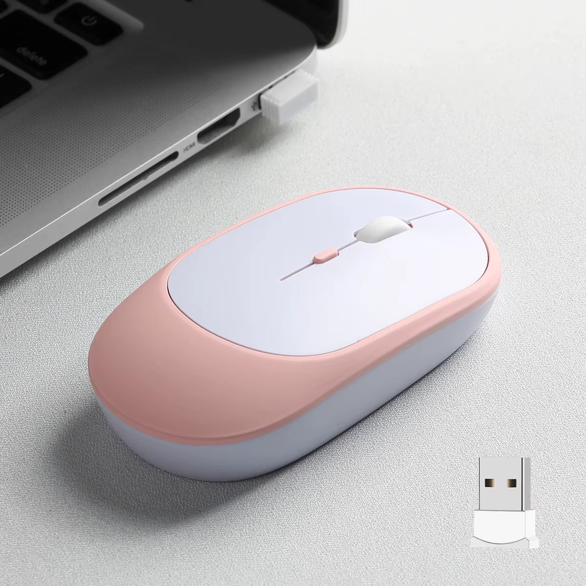 2.4Gh Wireless Gaming Mouse Dual Modes Bluetooth Ultra-Low Power Consumption,Compatible with PC Mac Computers Laptops Mute