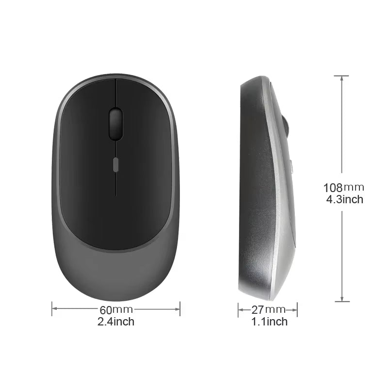 2.4Gh Wireless Gaming Mouse Dual Modes Bluetooth Ultra-Low Power Consumption,Compatible with PC Mac Computers Laptops Mute