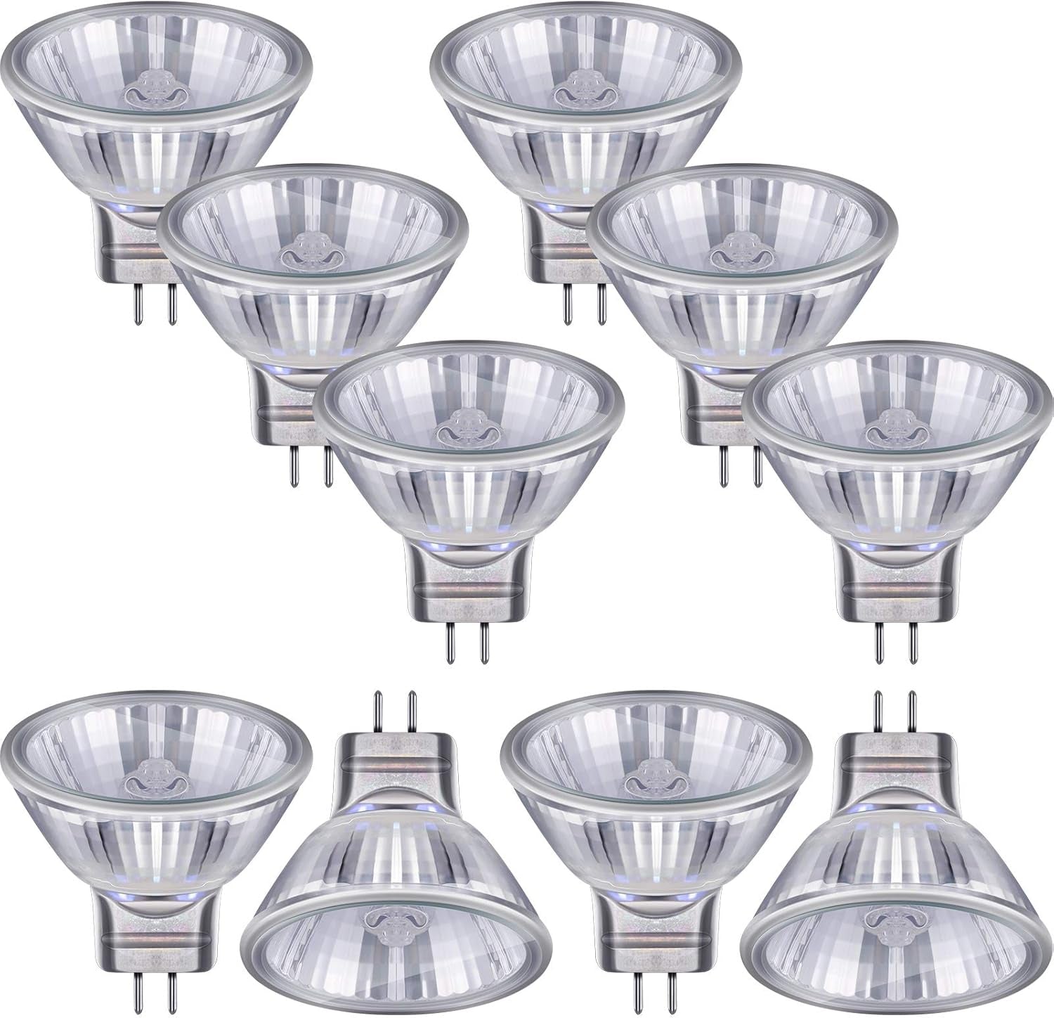 10 Pieces Halogen Light Bulbs MR11 12V FTD Halogen Spotlight Bulbs, GU4 Bi-Pin Base, Glass Cover, Warm White 2700K Dimmable Precision Halogen Reflector Fiber Optic Light(20.00)