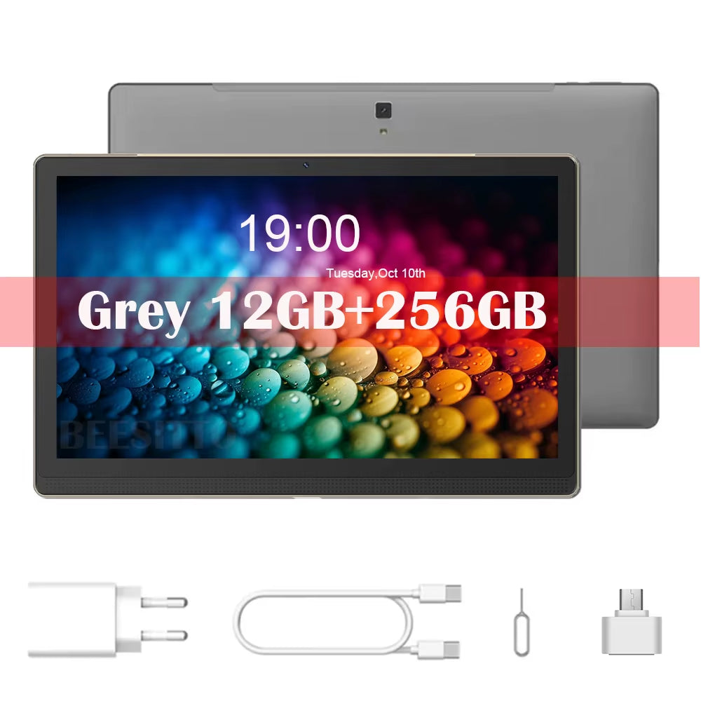 Global Version 14.1 Inch Tablet PC 1920X1080 IPS Big Screen 5+13MP 12+256GB Deca-Core Планшет 2 in 1 Tablets Android 12 Laptops