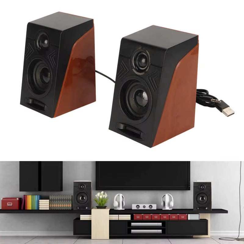 PC Speakers Hifi Deep Bass Adjustable Volume Plug and Play Desktop Speakers for Tvs Computers Laptops Phones New