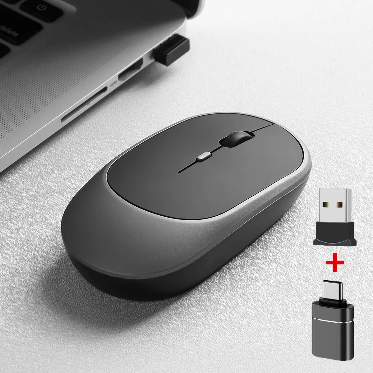 2.4Gh Wireless Gaming Mouse Dual Modes Bluetooth Ultra-Low Power Consumption,Compatible with PC Mac Computers Laptops Mute