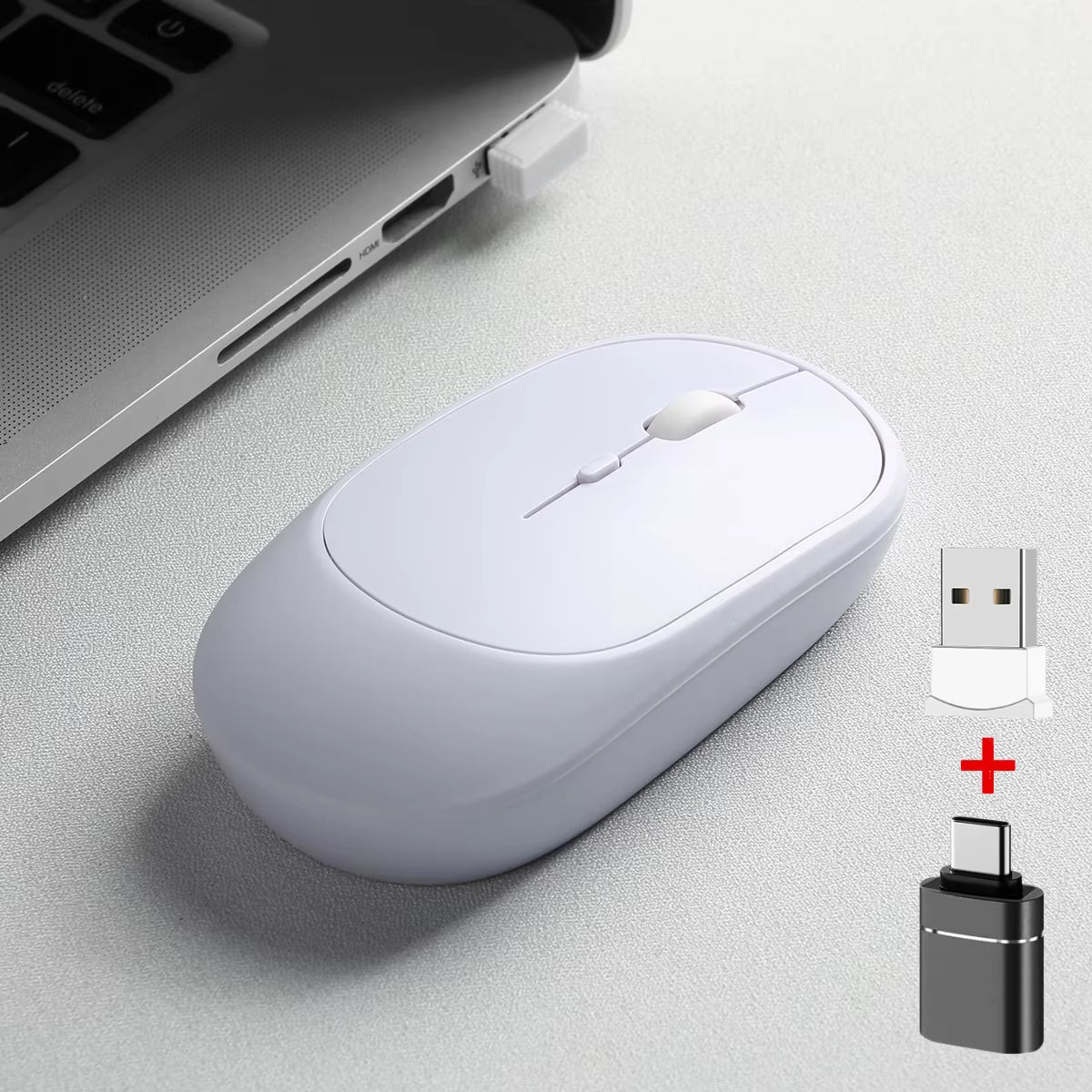 2.4Gh Wireless Gaming Mouse Dual Modes Bluetooth Ultra-Low Power Consumption,Compatible with PC Mac Computers Laptops Mute