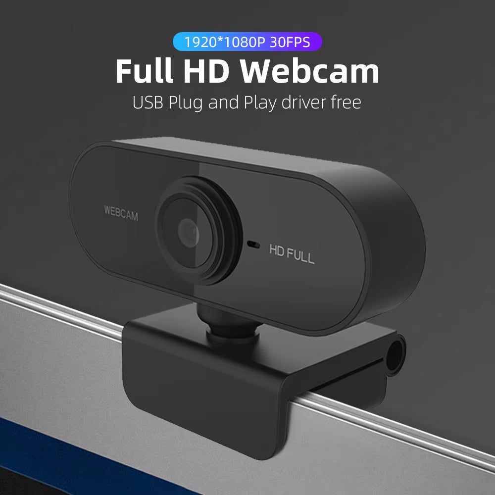 Full HD 1080P Webcam USB with Mic Mini Computer Camera,Flexible Rotatable , for Laptops, Desktop Webcam Camera Online Education